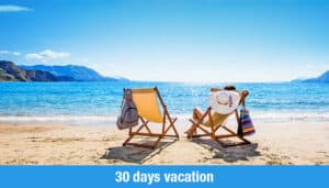 30 days vacation